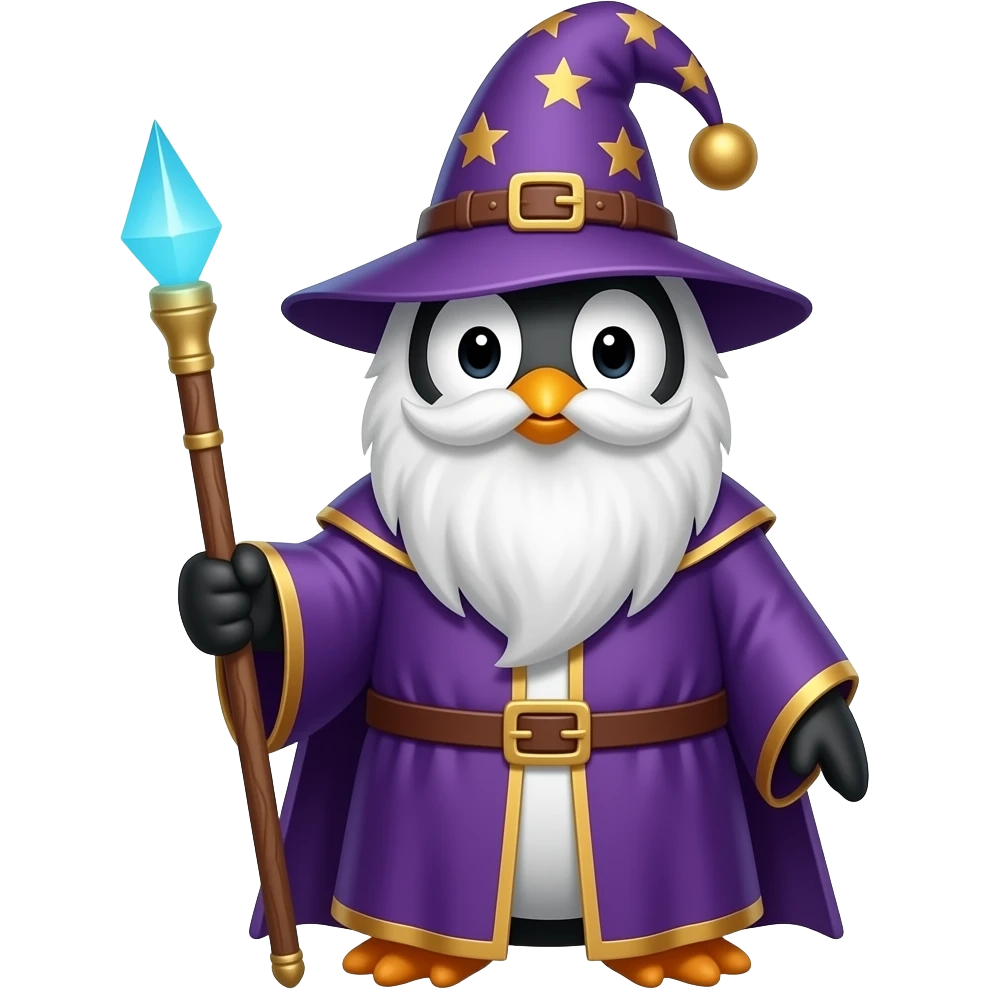 Penguin Wizard emoji