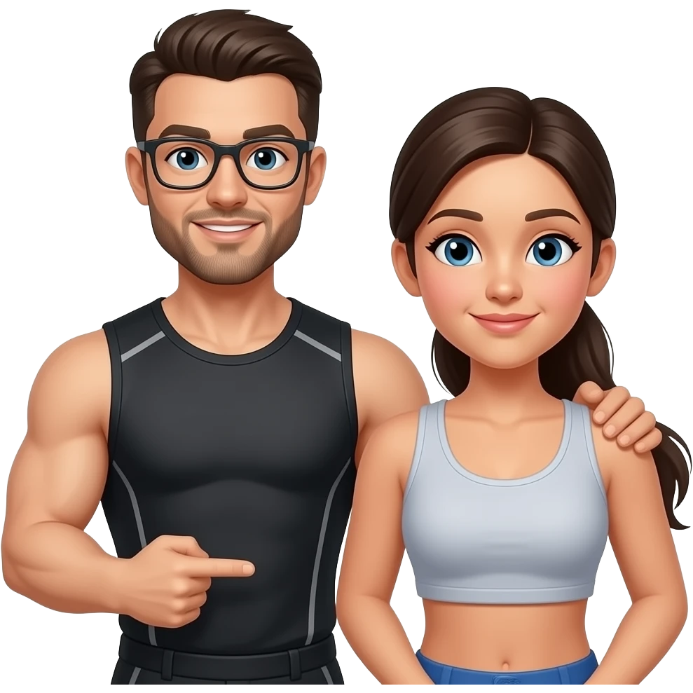 gym trainer with the student emoji