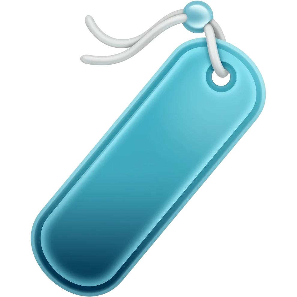 aqua blue colored bookmark emoji