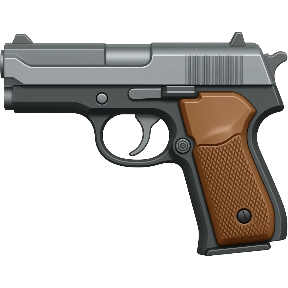a realistic gun emoji