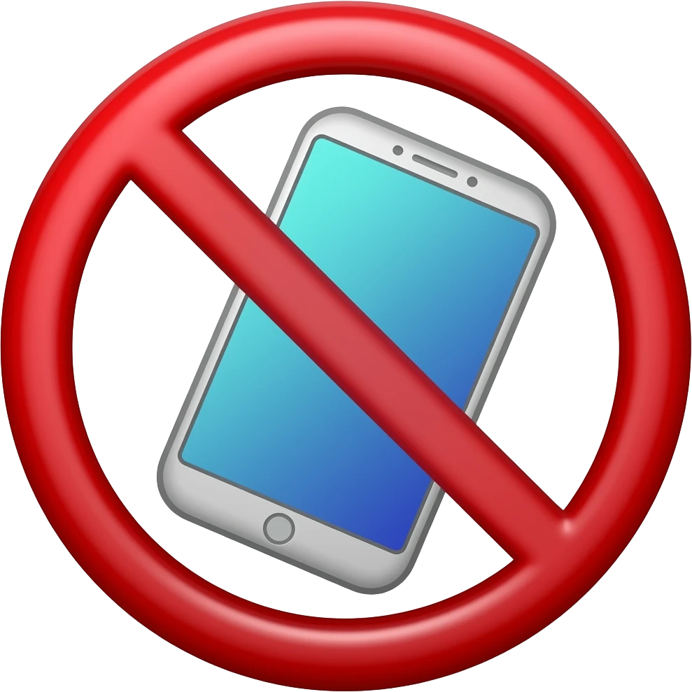no smartphones allowed emoji