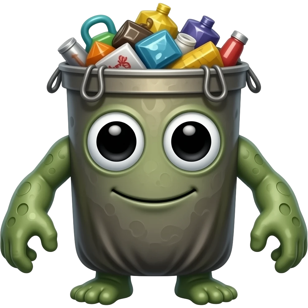 Garbage creature emoji