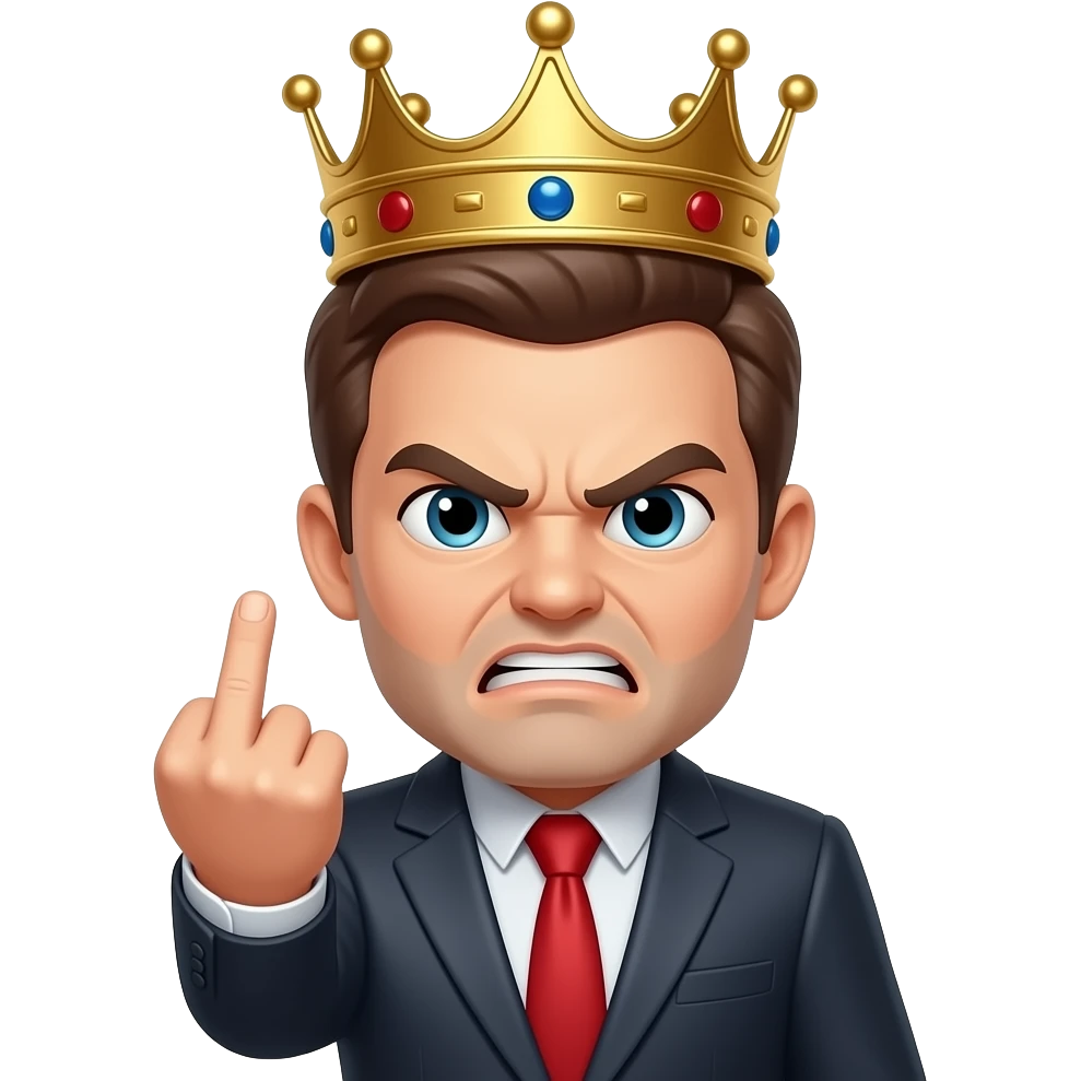😠🖕🏻👑 emoji