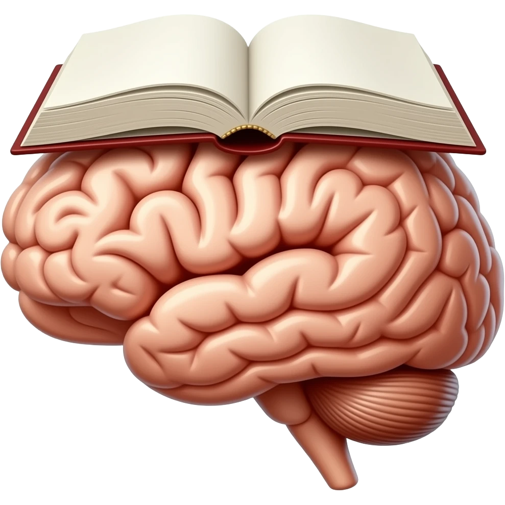 a brain with a bible on it emoji