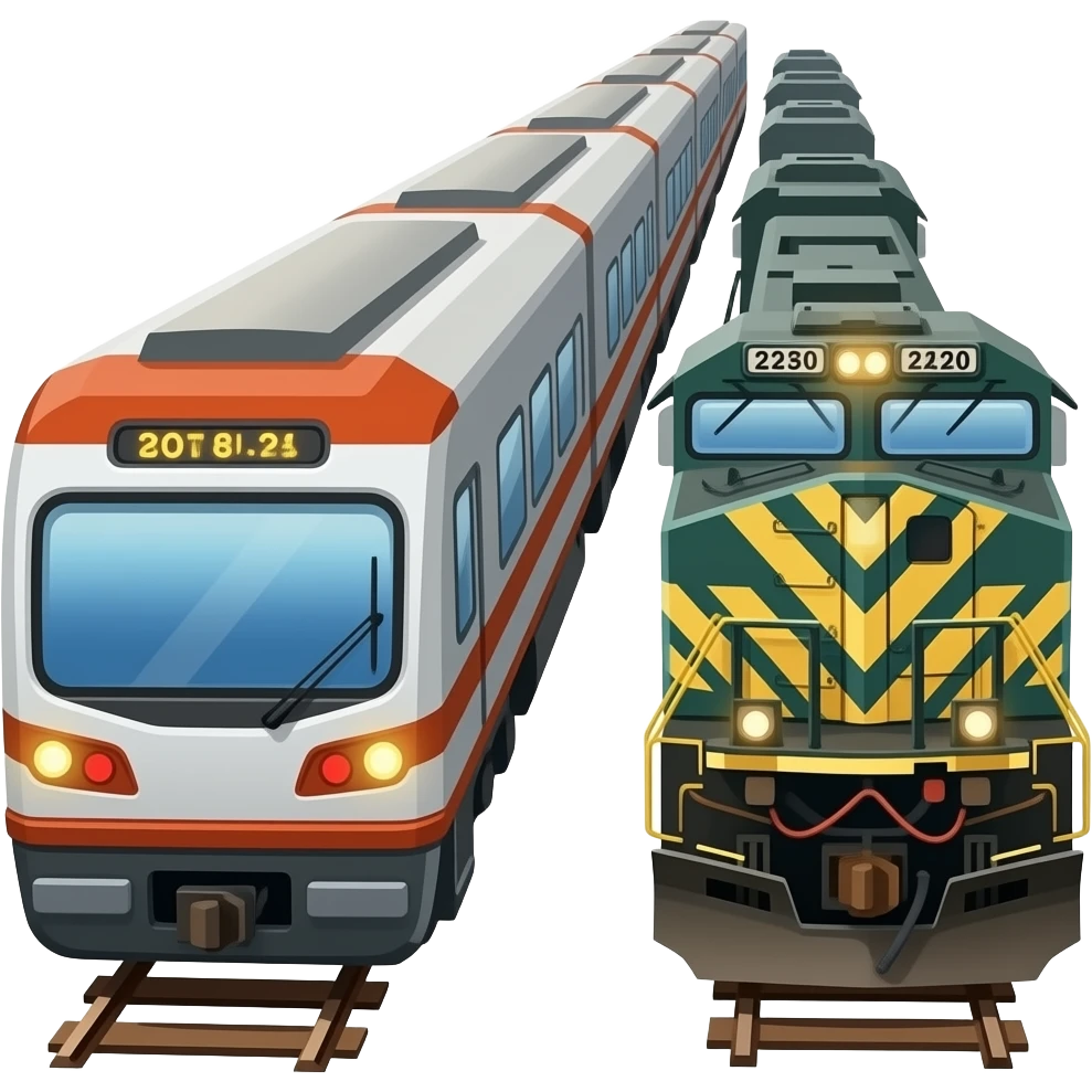 🚈🚃🚃 emoji