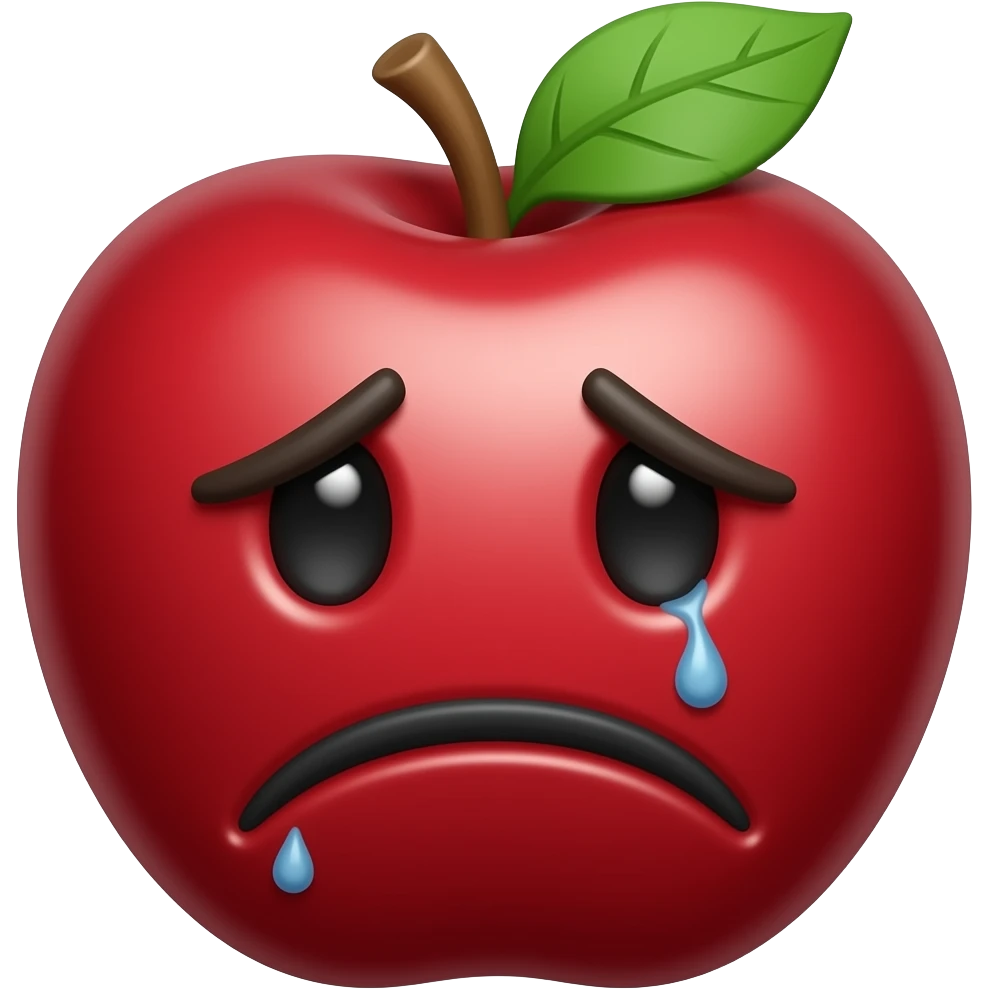 A Sad Apple emoji