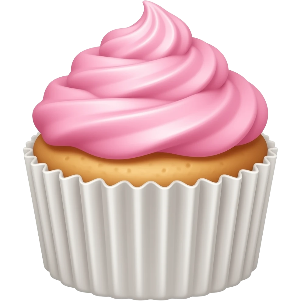 Cupcake with pink icing emoji
