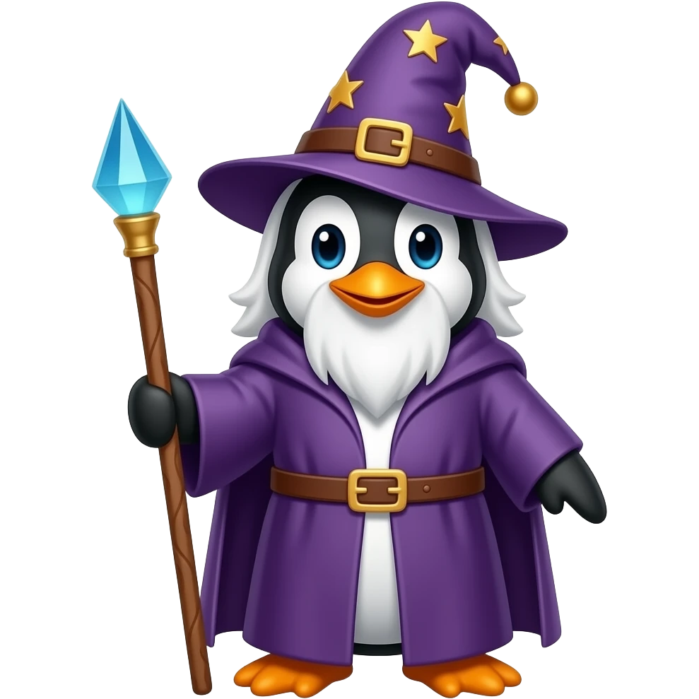 Penguin Wizard emoji