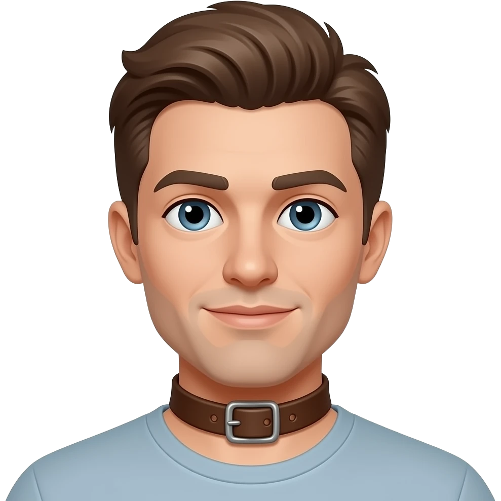 With leather collar emoji