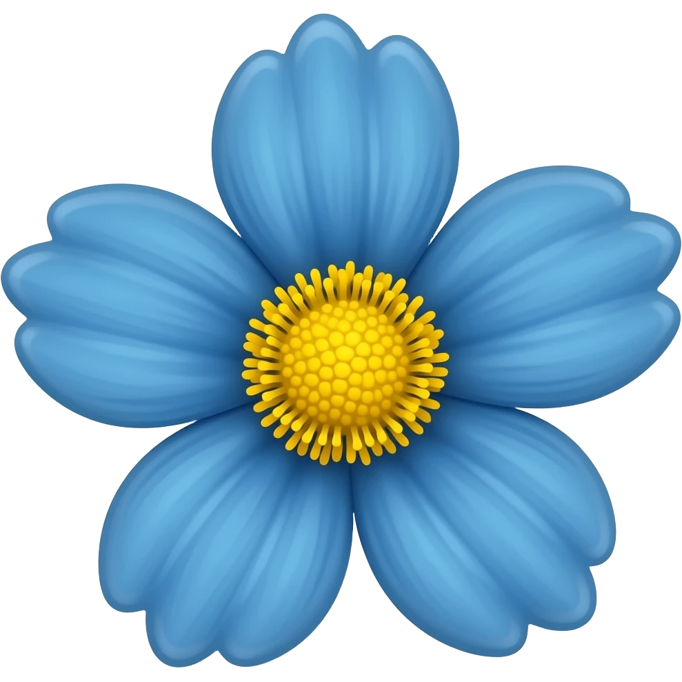 Mavi cicek emoji