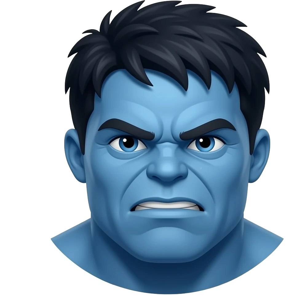 Blue hulk emoji