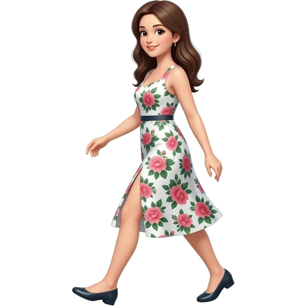 🚶‍♀️👗🦶🥿 emoji