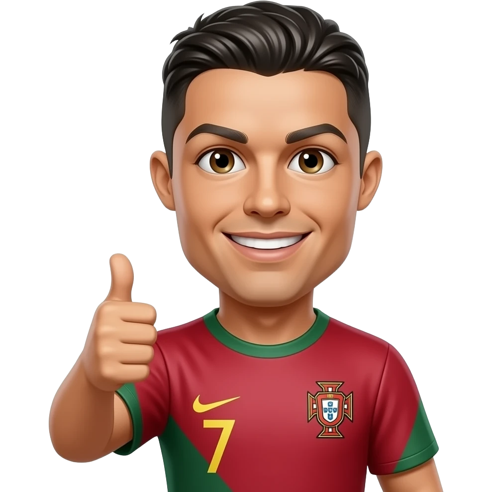 ronaldo kciuk w góre koszulka protugali emoji