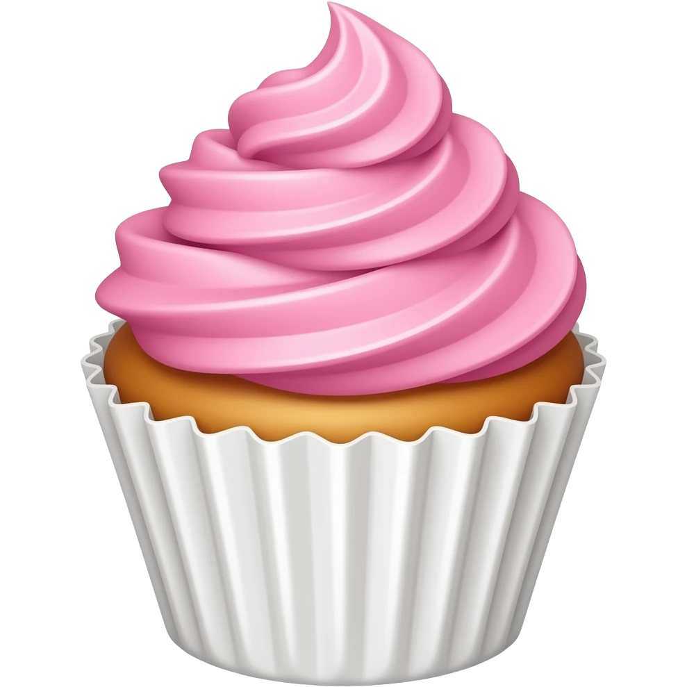 Cupcake with pink icing emoji