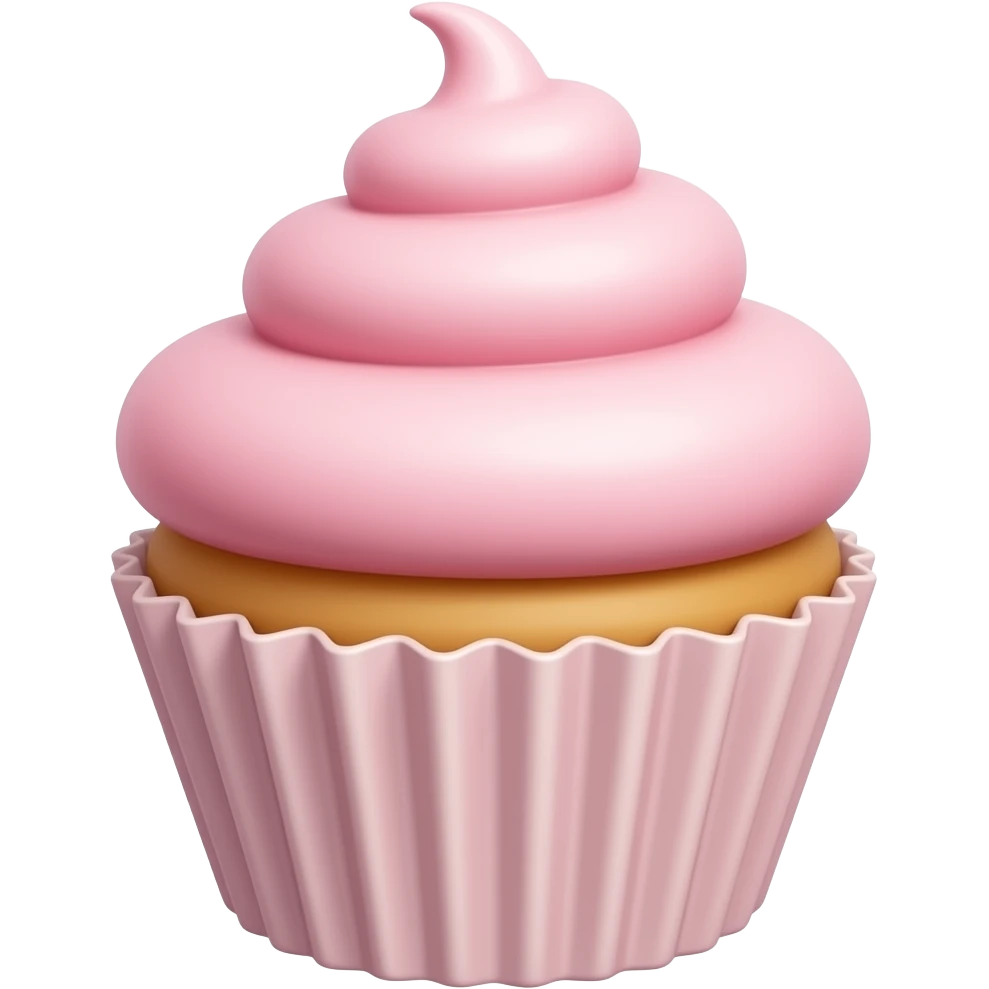 Cupcake with pink icing emoji