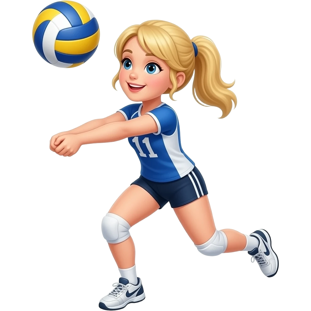 blond jente spiller vollyball emoji