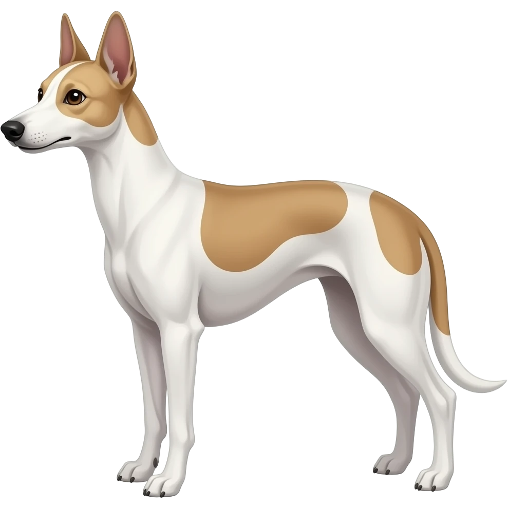 White greyhound pointed ears emoji