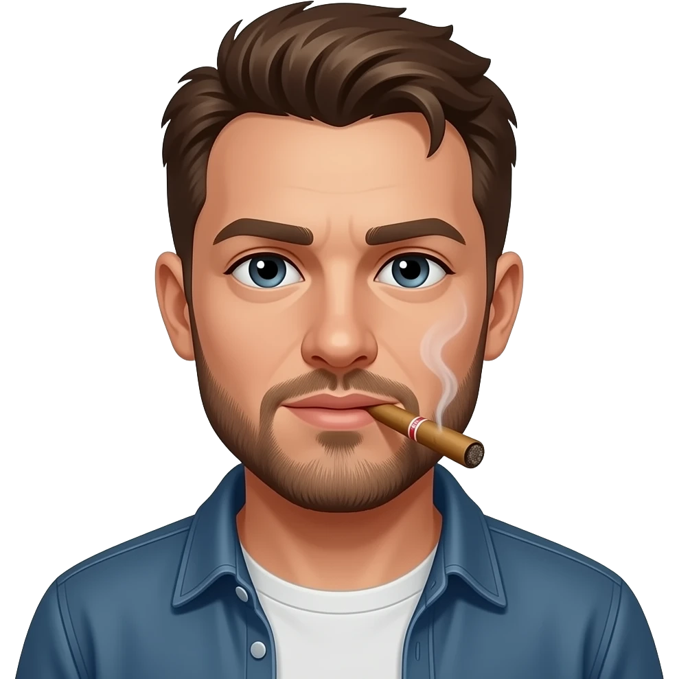Smoking a blunt emoji