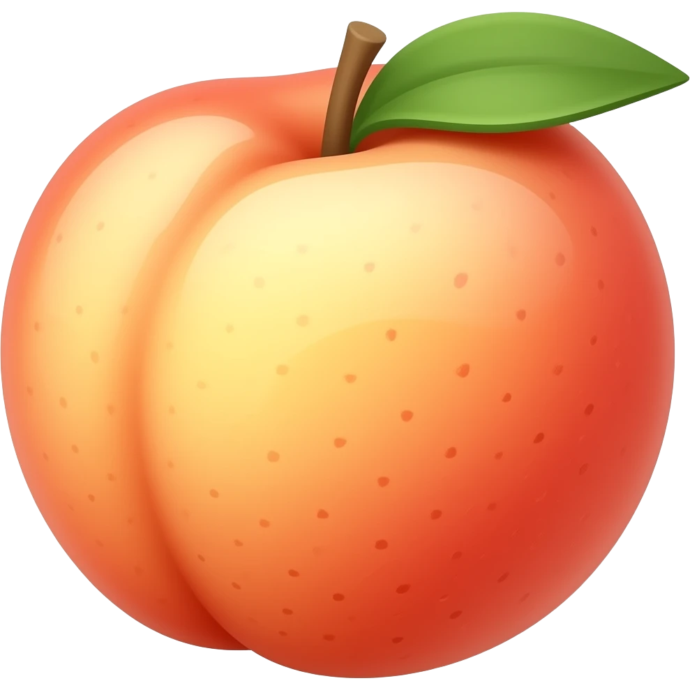 Slapped trace peach emoji