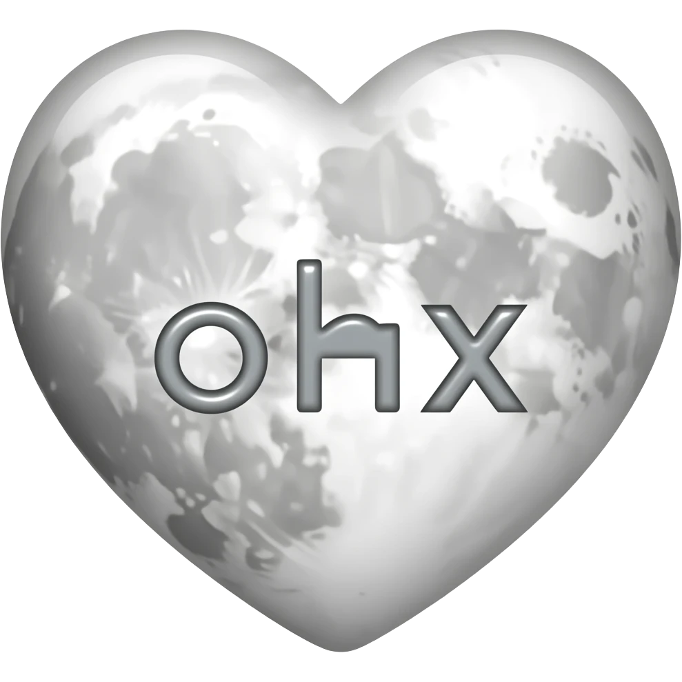a heart shaped moon with the "repeat" symbol in the middle emoji