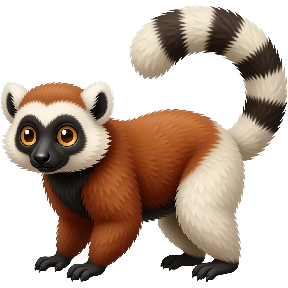 Red rouffed lemur emoji