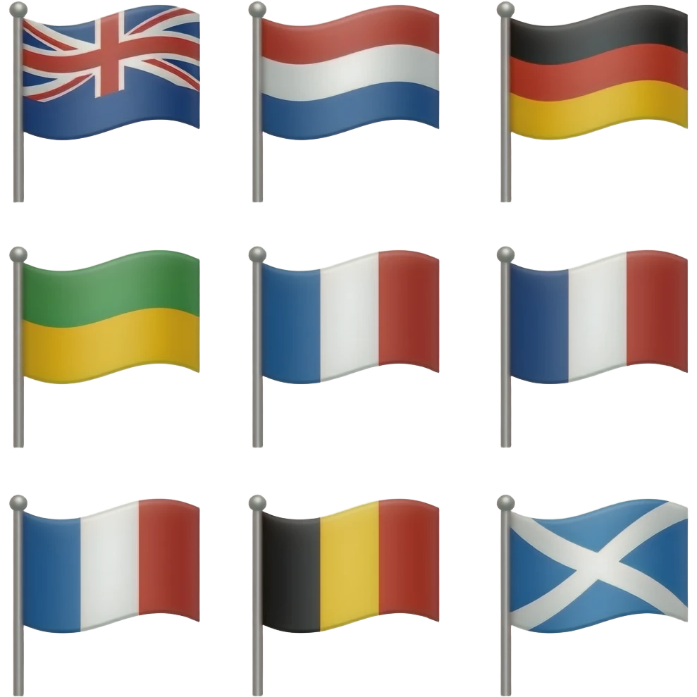 Different flag shapes emoji