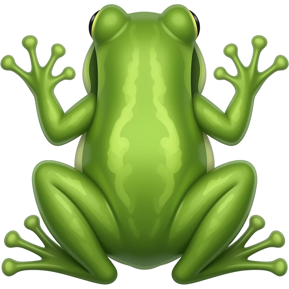 Jumping Frog back angle emoji