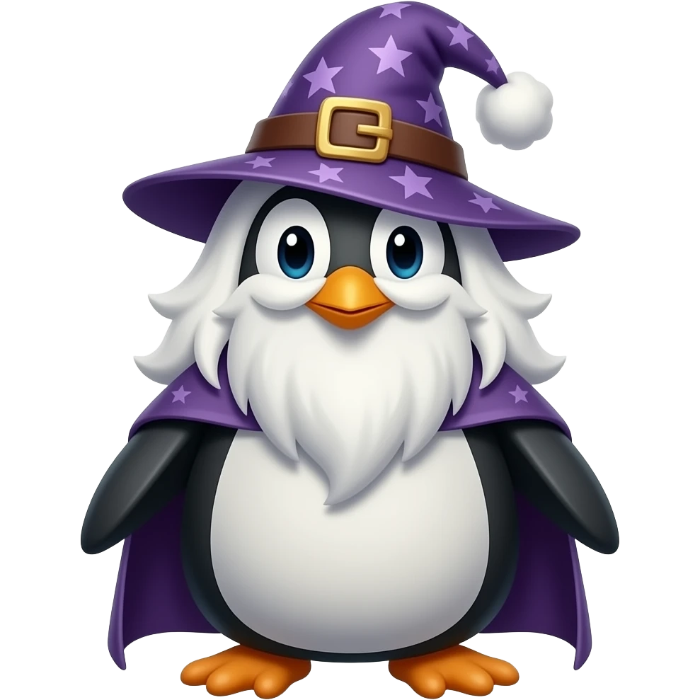 Penguin Wizard emoji