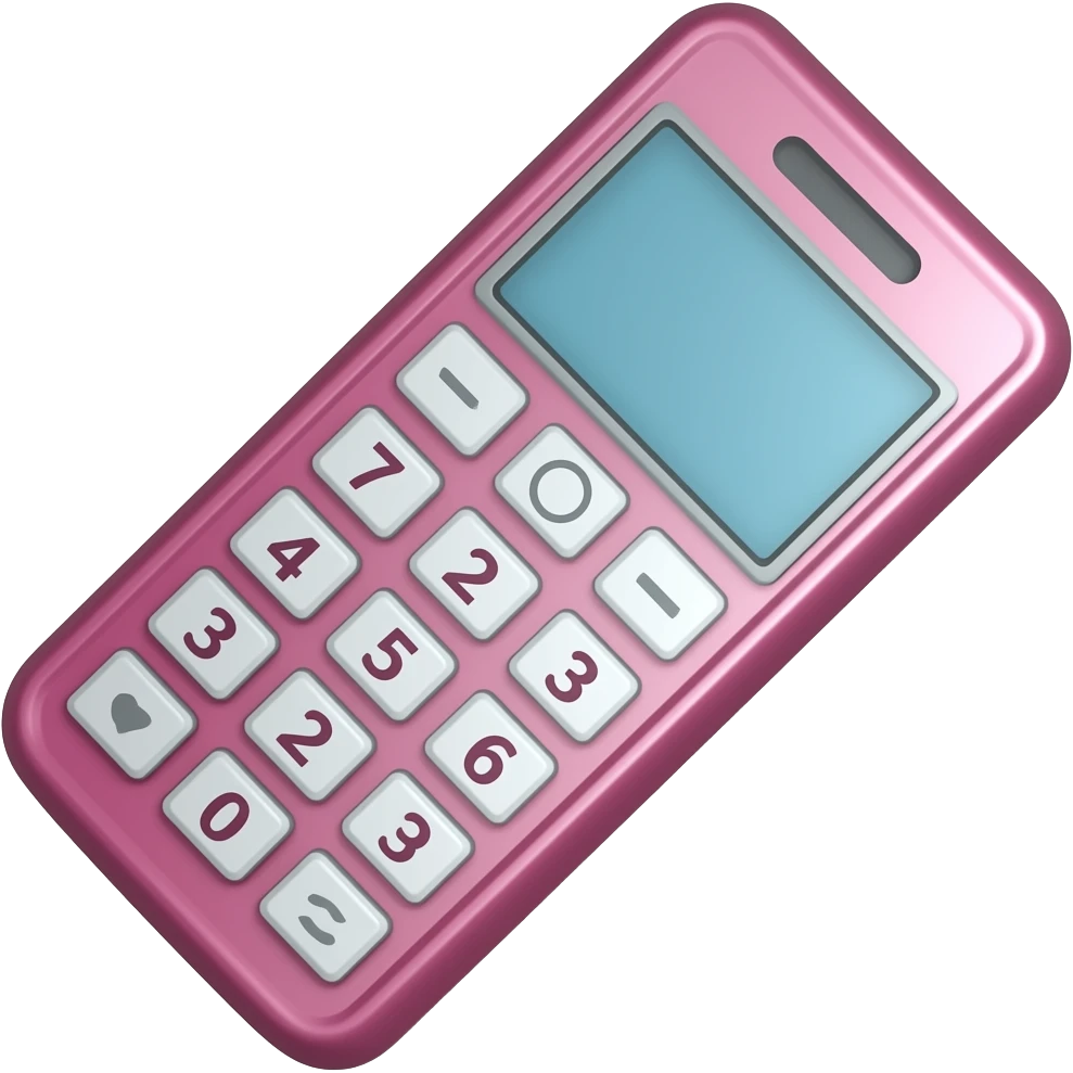 Pastel pink phone emoji