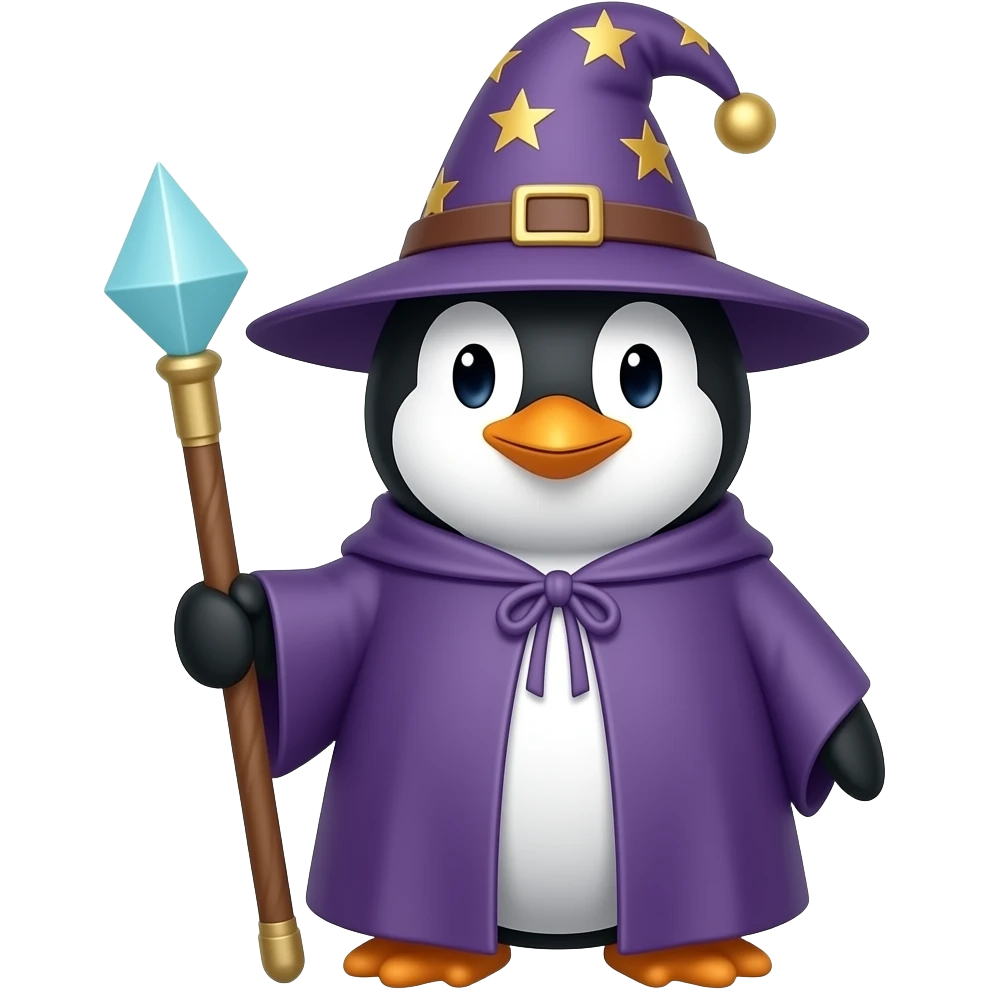 Penguin Wizard emoji