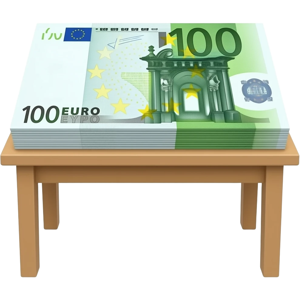 1 000 000 euros on table emoji
