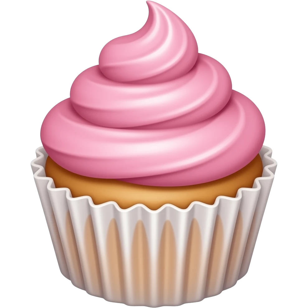 Cupcake with pink icing emoji