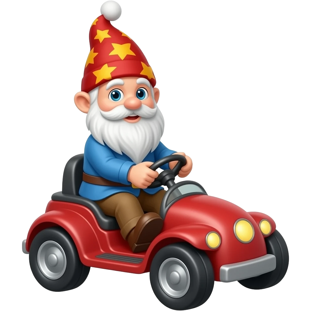 Gnome on a go cart emoji