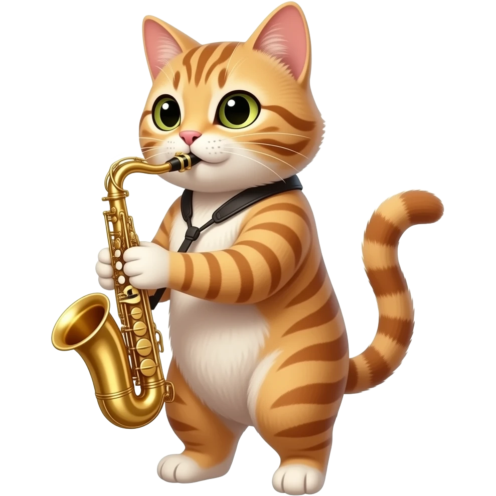 cat playing saxophone emoji