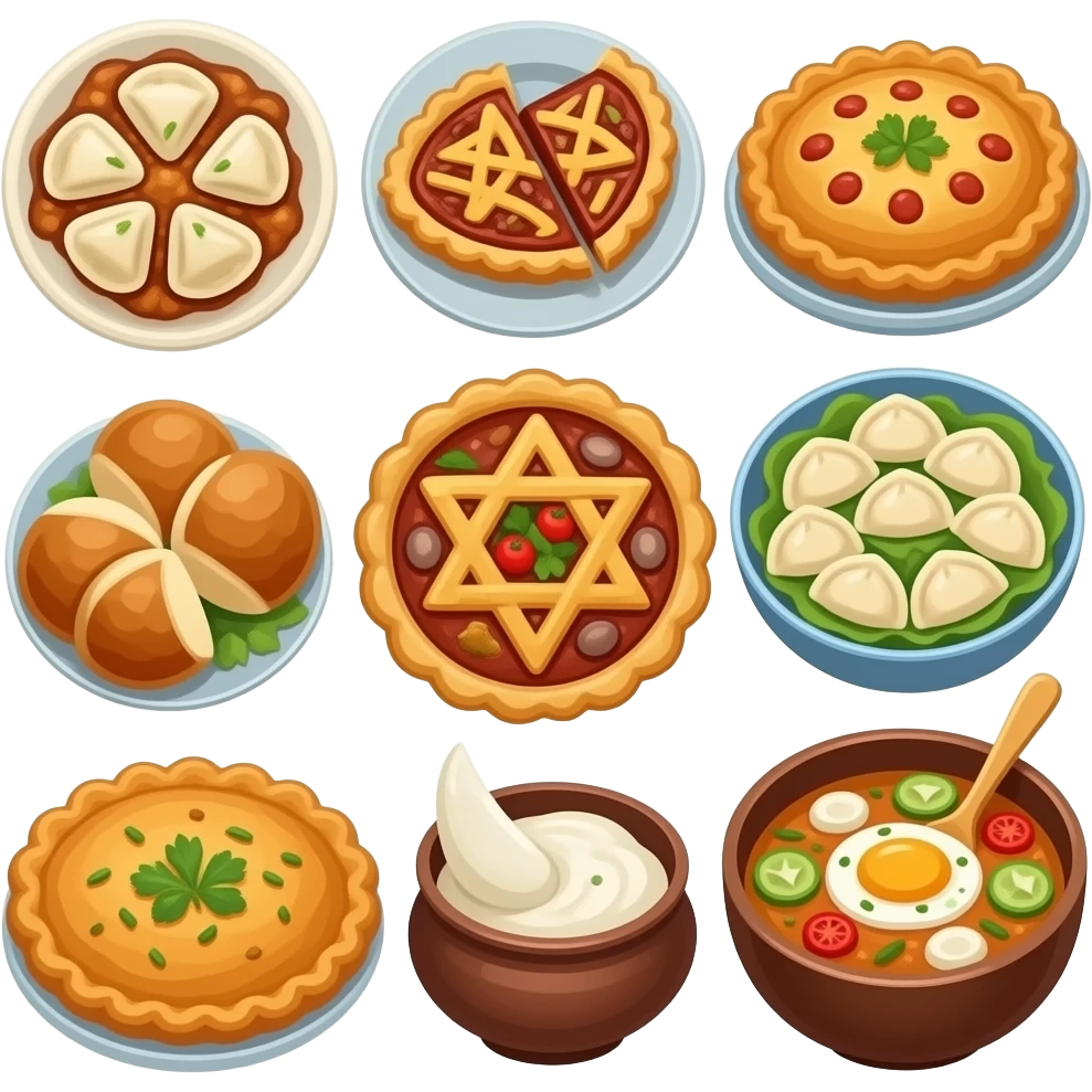 a hearty, diverse culinary tradition influenced by cold climates, Orthodox traditions, and Slavic roots, focusing on comfort foods like savory pies, dumplings, and rich soups. emoji