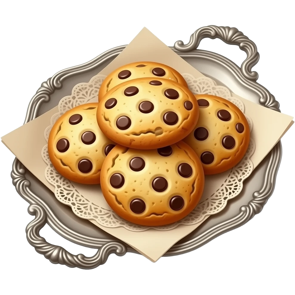 Ultra-realistic golden-brown cookies, freshly baked flaky texture ...