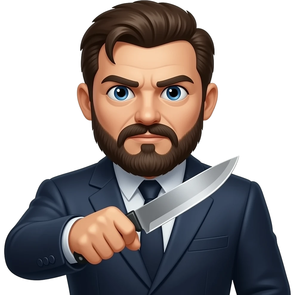 Маньяк с ножом emoji