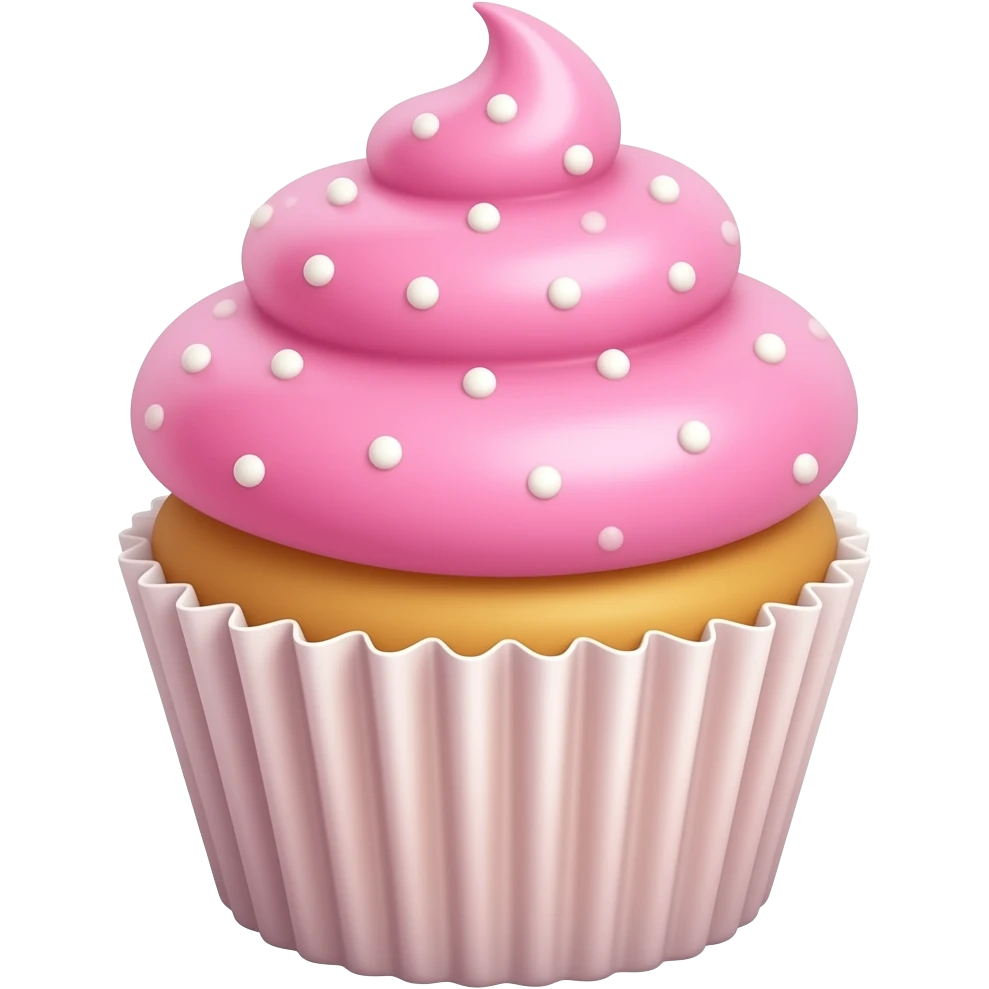 Cupcake with pink icing emoji