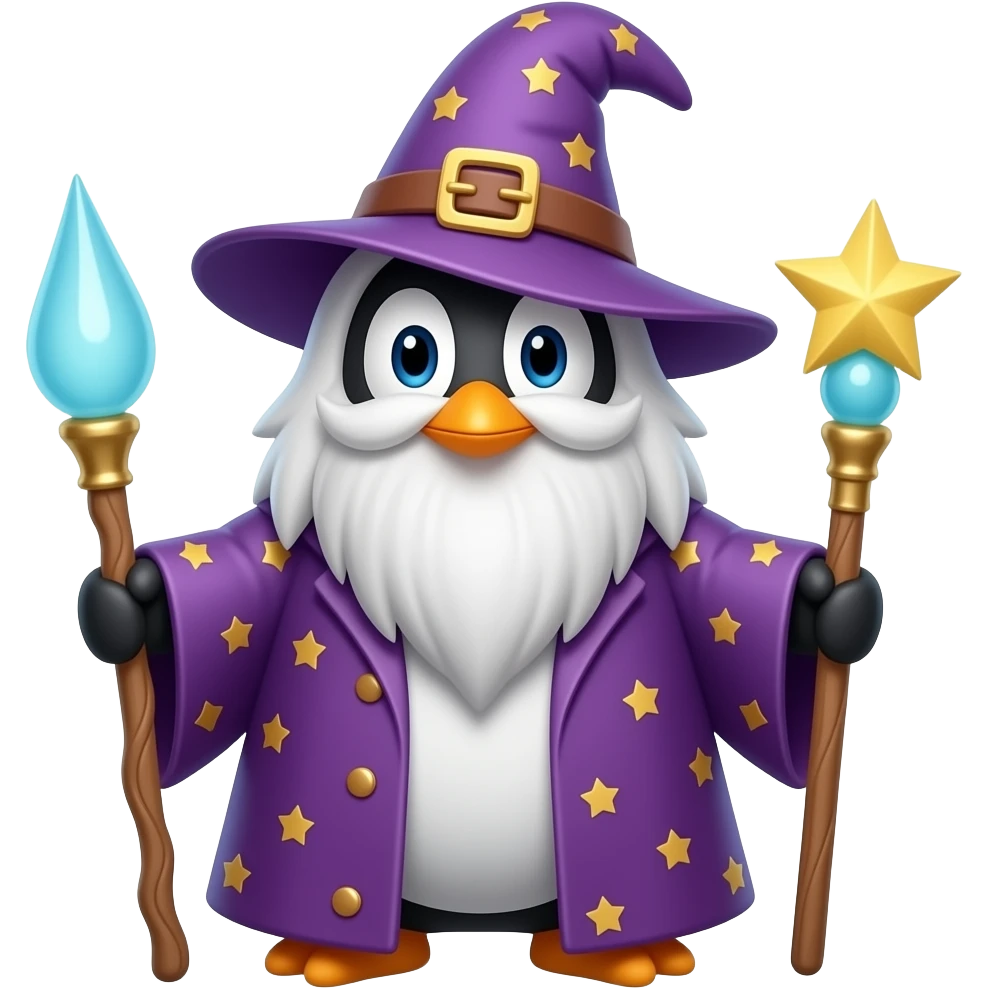 Penguin Wizard emoji