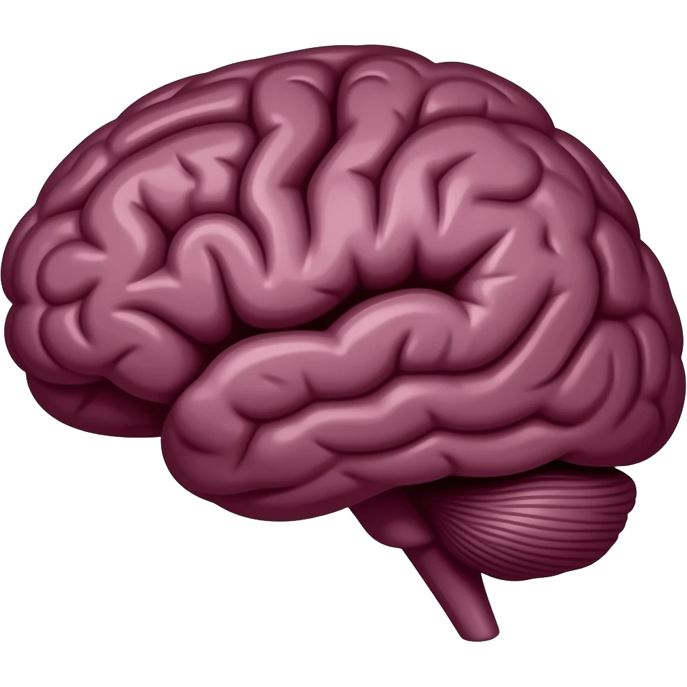dark burgundy brain emoji