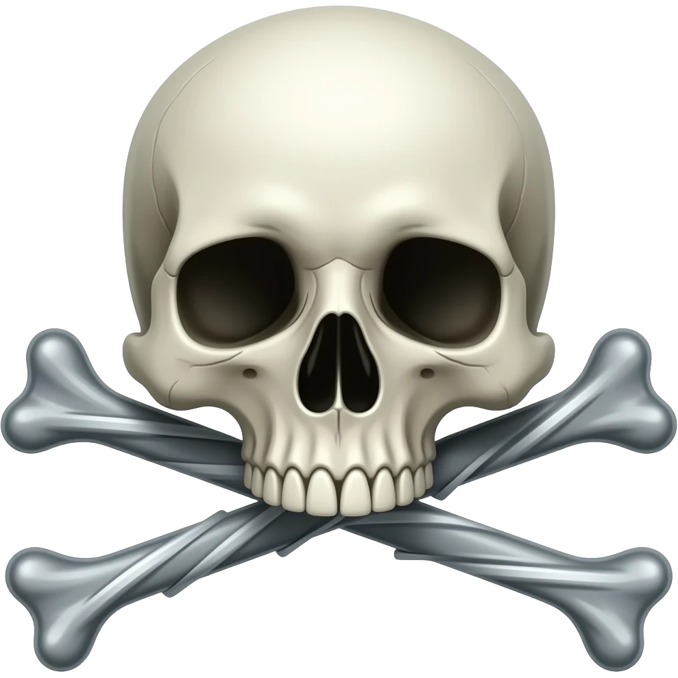 rebar skull and cross bones emoji