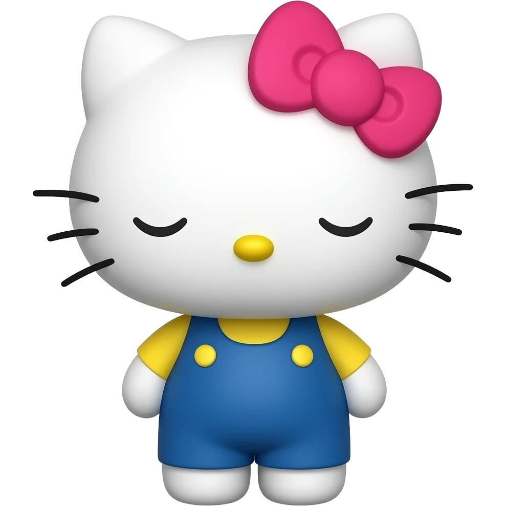 sleepy hello kitty emoji