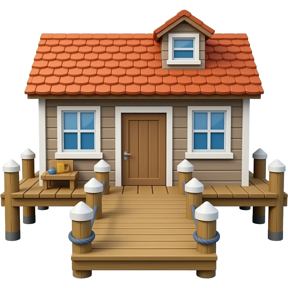 Fishing dock emoji  building no background emoji