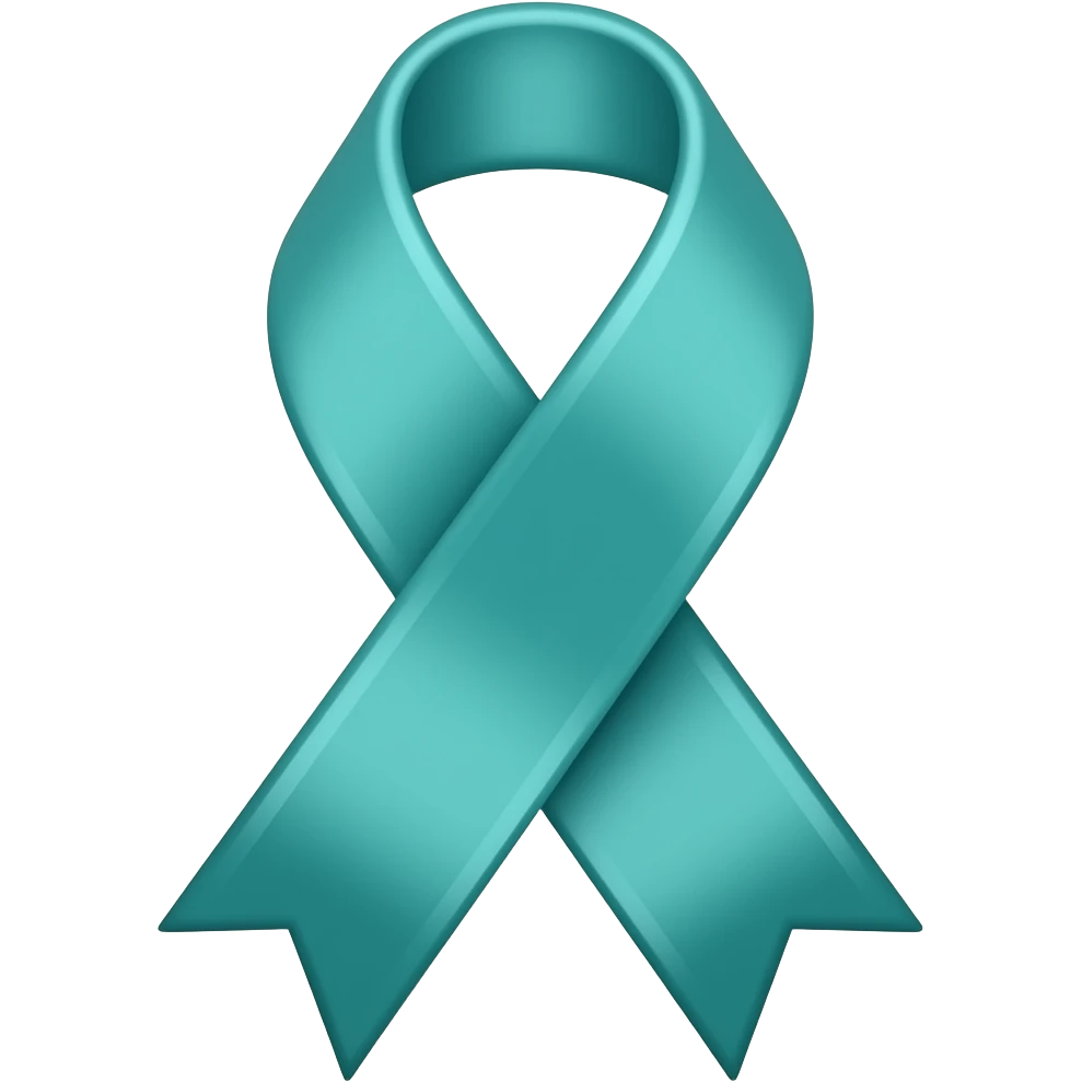 make a teal ribbon like this 🎗️ emoji
