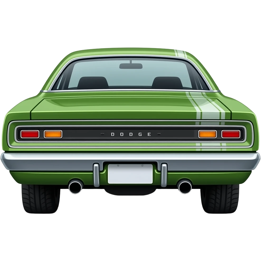 Green 1969 Dodge Coronet Super Bee , hyper real, highly detailed emoji
