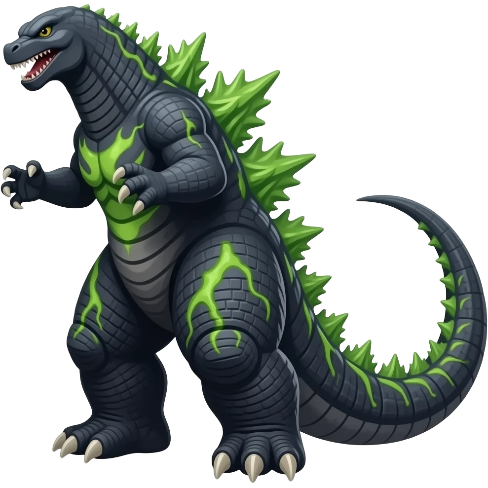 Create a toxic godzilla emoji