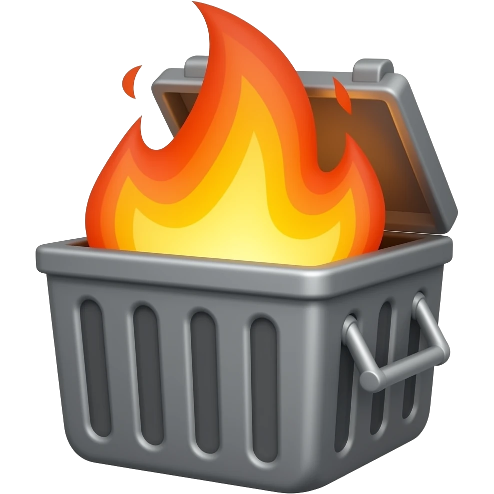 Dumpster fire emoji