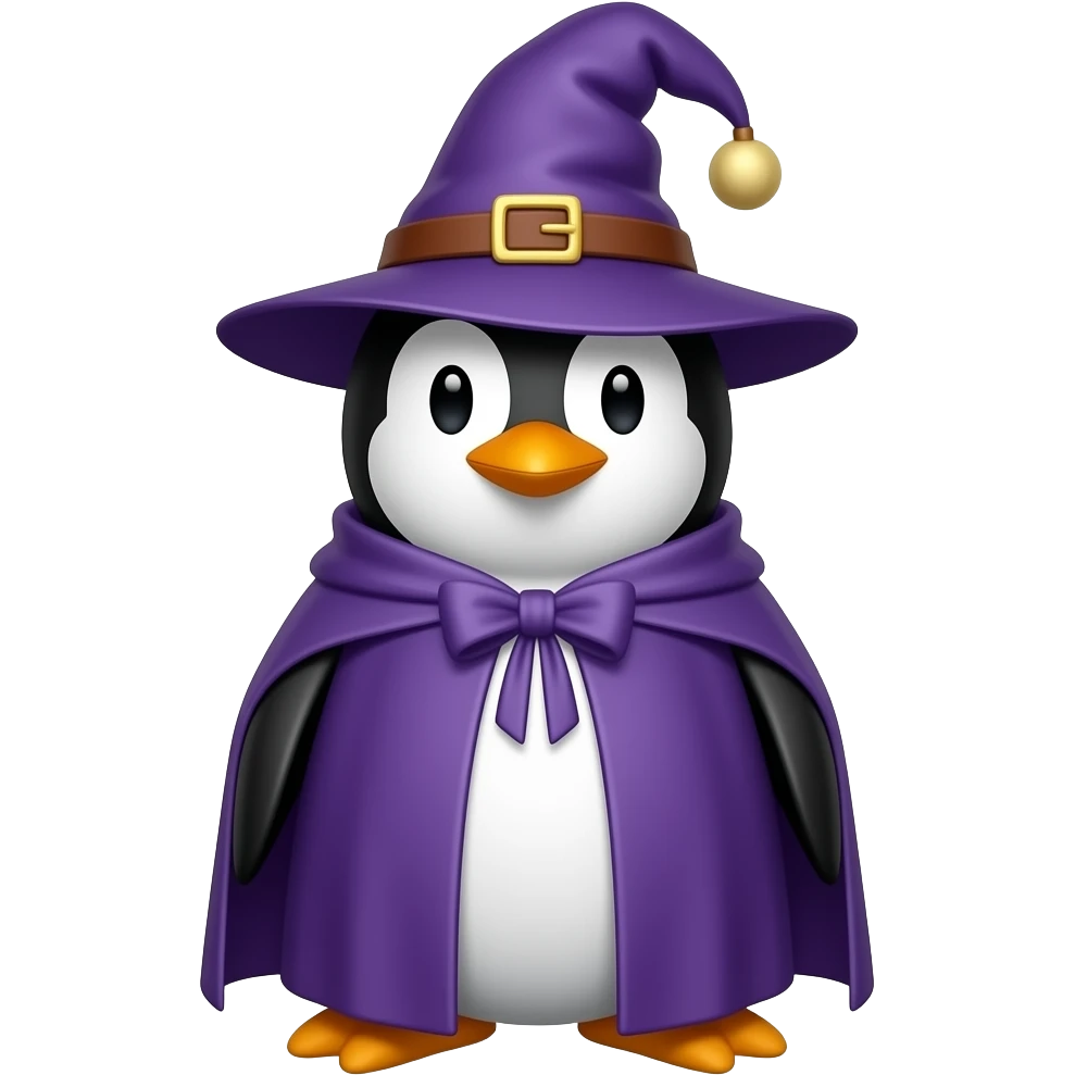 Penguin Wizard emoji