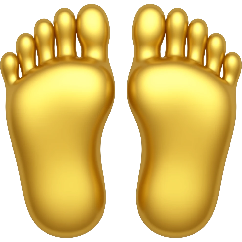 Golden Buddha feet emoji