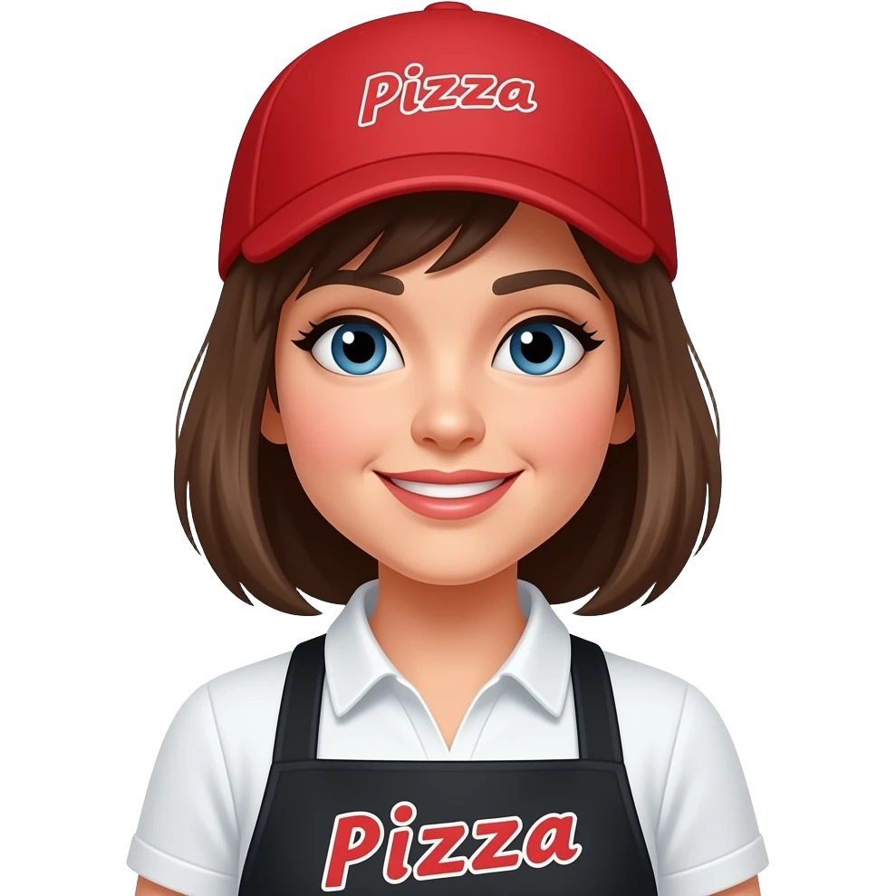 девушка работает управляющим в пиццерии emoji